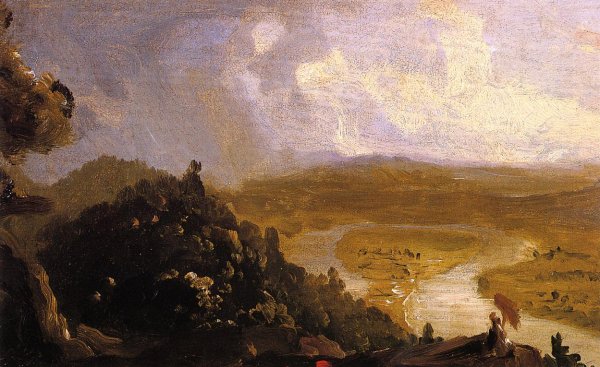 Sketch for 'View from Mount Holyoke, Northampton, Massachusetts, after a Thunderstorm' (The Oxbow)